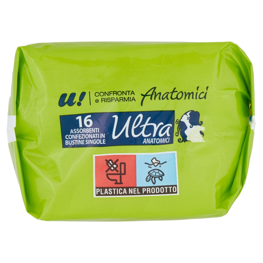 16 Assorbenti Ultra Anatomici U! Confronta e Risparmia